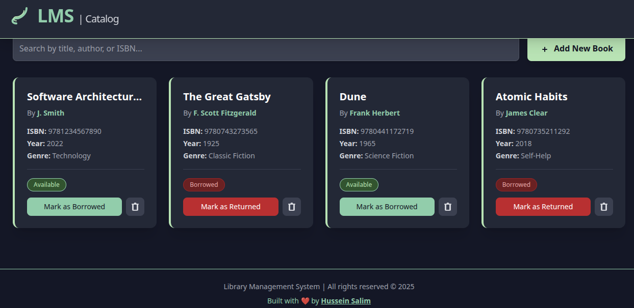 Real-Time Library Management System (LMS)
